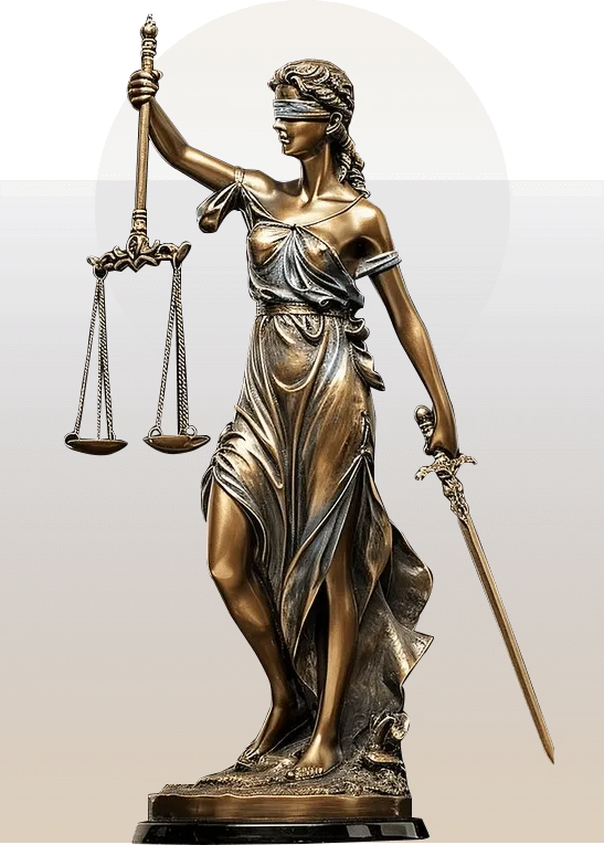 Lady Justice back-facing Statue Image